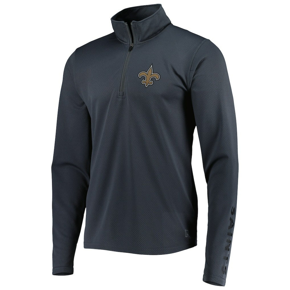 New Orleans Saints MSX by Michael Strahan Half-Zip Pullover Charcoal