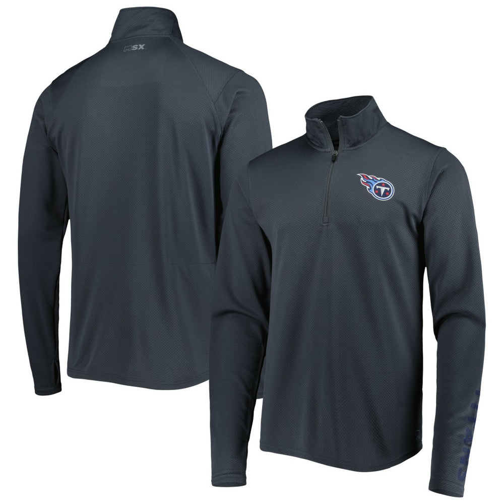 Tennessee Titans MSX by Michael Strahan Half-Zip Pullover Charcoal