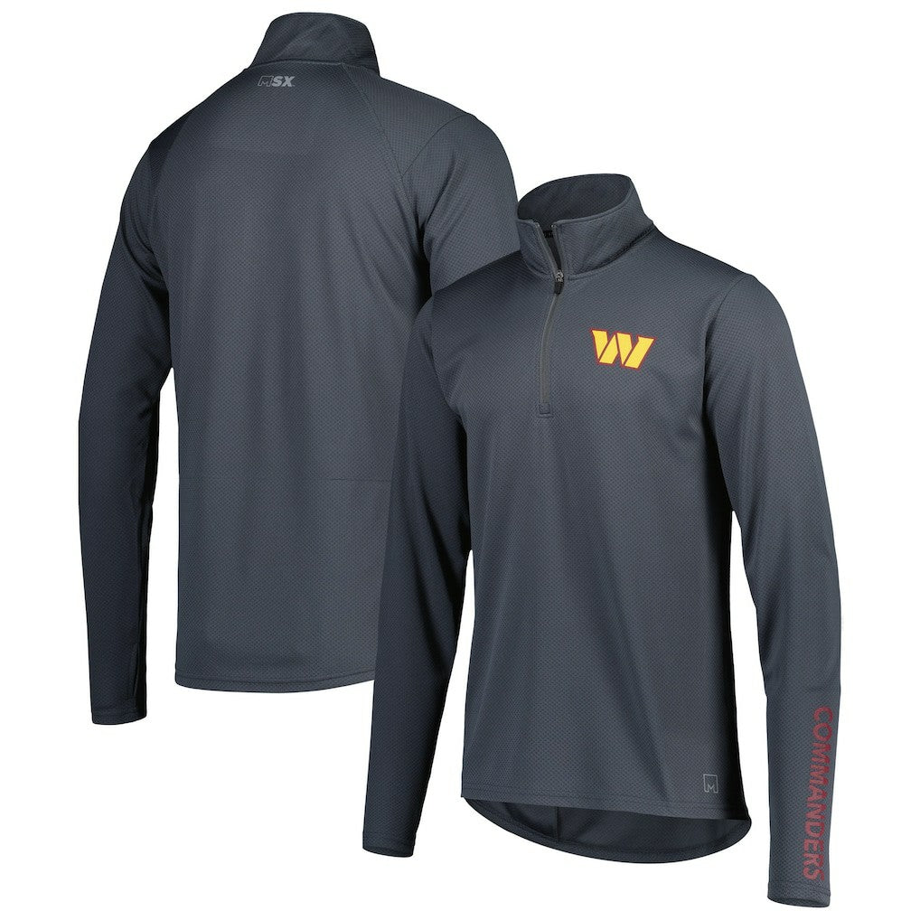Washington Commanders MSX by Michael Strahan Half-Zip Pullover Charcoal