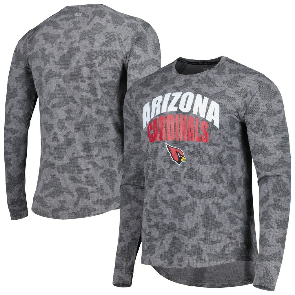 Arizona Cardinals MSX by Michael Strahan Performance Camo Long Sleeve T-Shirt Gray