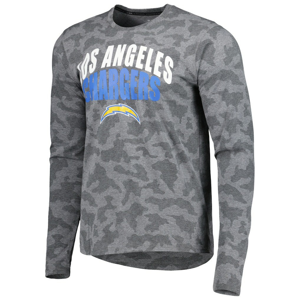 Los Angeles Chargers MSX by Michael Strahan Performance Camo Long Sleeve T-Shirt Black