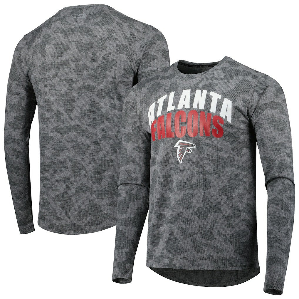 Atlanta Falcons MSX by Michael Strahan Performance Camo Long Sleeve T-Shirt Gray