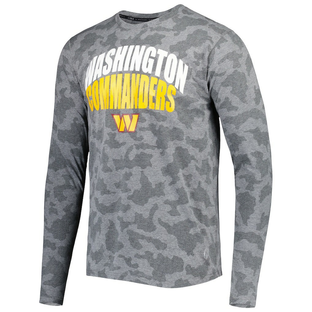 Washington Commanders MSX by Michael Strahan Performance Camo Long Sleeve T-Shirt Black