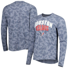 Houston Texans MSX by Michael Strahan Performance Camo Long Sleeve T-Shirt Navy