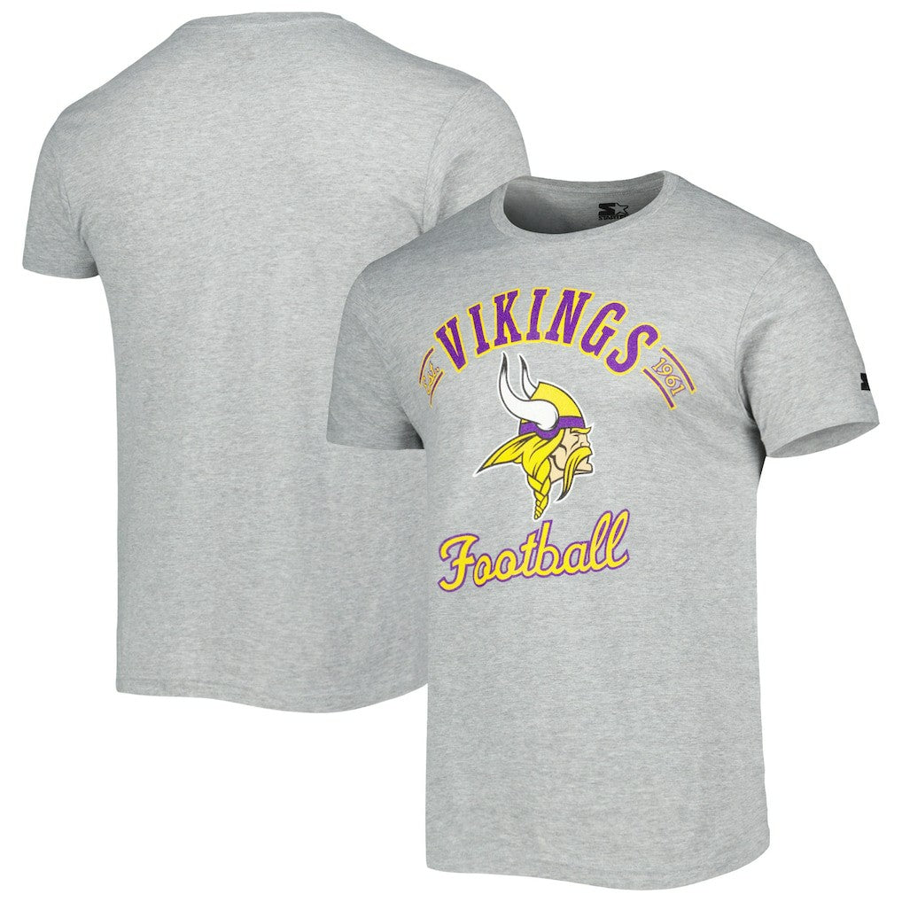 Minnesota Vikings Starter Prime Time T-Shirt Heathered Gray