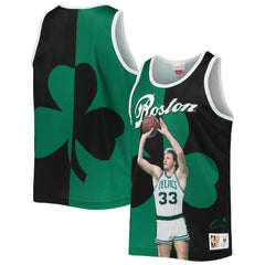 Larry Bird Boston Celtics Sublimated Player Tank Top Kelly Green/Black | Mitchell & Ness Lifestyle