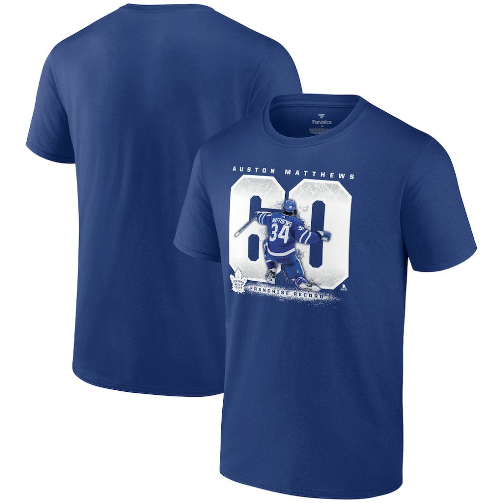 Auston Matthews Toronto Maple Leafs Fanatics Big & Tall Goal Record T-Shirt - Blue - NHL 4896356
