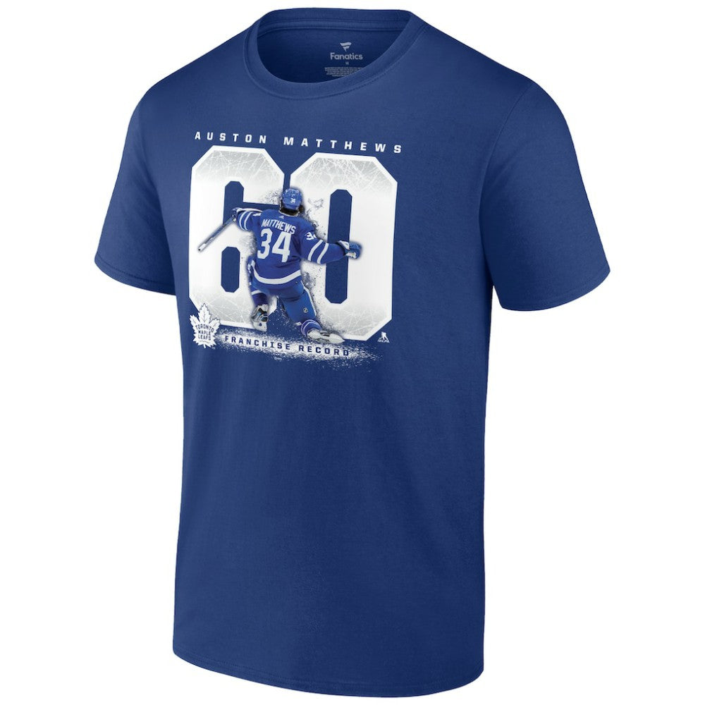 Auston Matthews Toronto Maple Leafs Fanatics Big & Tall Goal Record T-Shirt - Blue - NHL 4896356