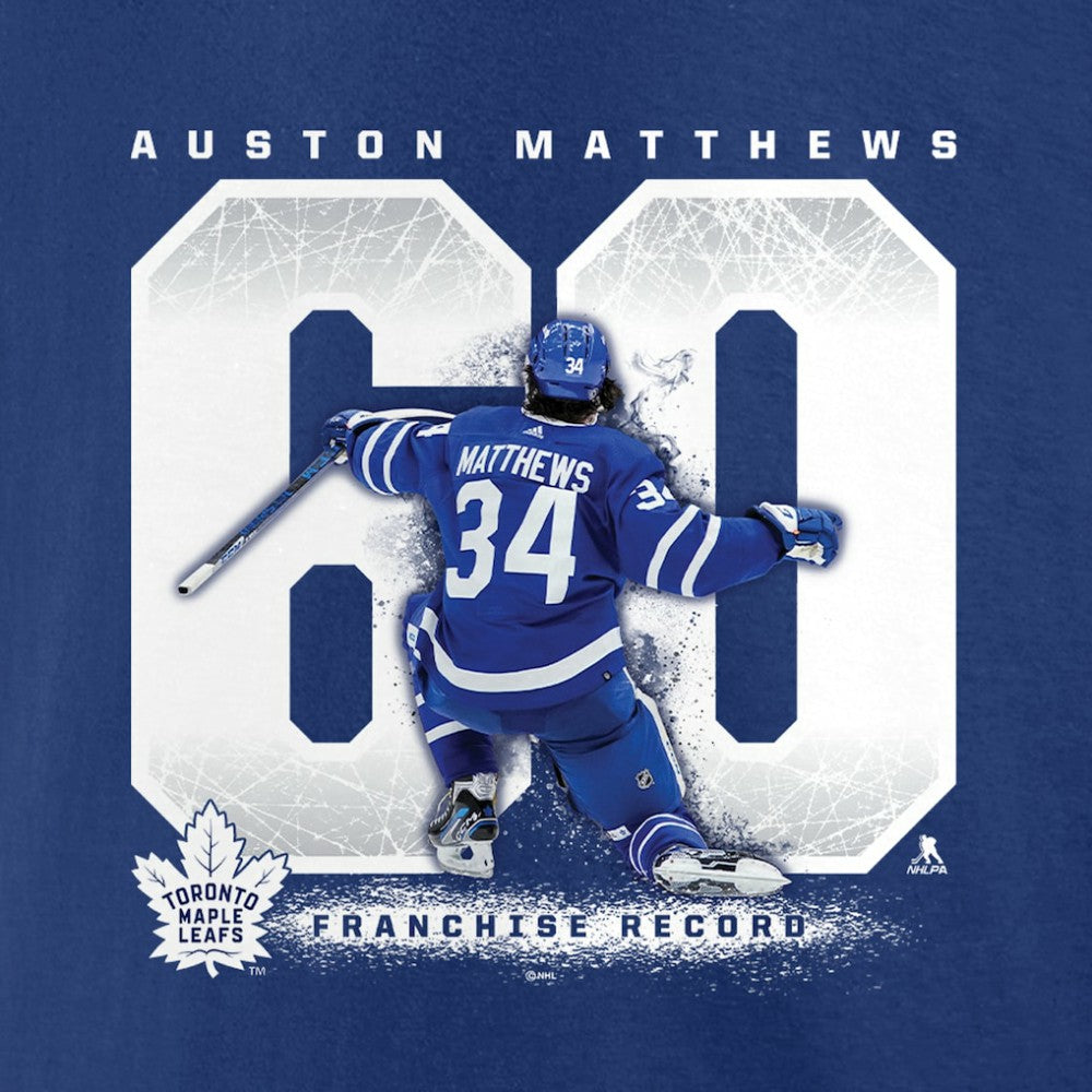 Auston Matthews Toronto Maple Leafs Fanatics Big & Tall Goal Record T-Shirt - Blue - NHL 4896356