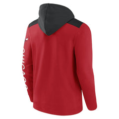 Chicago Bulls Skyhook Colorblock Full-Zip Hoodie Red/Black | Fanatics