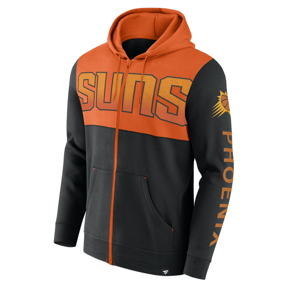 Phoenix Suns Skyhook Colorblock Full-Zip Hoodie Black/Orange | Fanatics Lifestyle