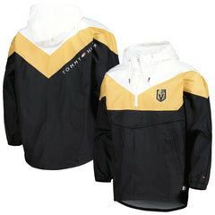 Vegas Golden Knights Tommy Hilfiger Women's Staci Half-Zip Windbreaker Jacket - Black/Gold - NHL 4897619
