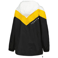 Boston Bruins Tommy Hilfiger Women's Staci Half-Zip Windbreaker Jacket - Black/Gold - NHL 4897620
