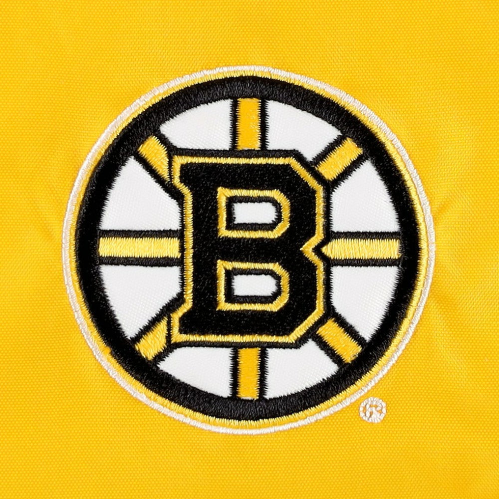 Boston Bruins Tommy Hilfiger Women's Staci Half-Zip Windbreaker Jacket - Black/Gold - NHL 4897620