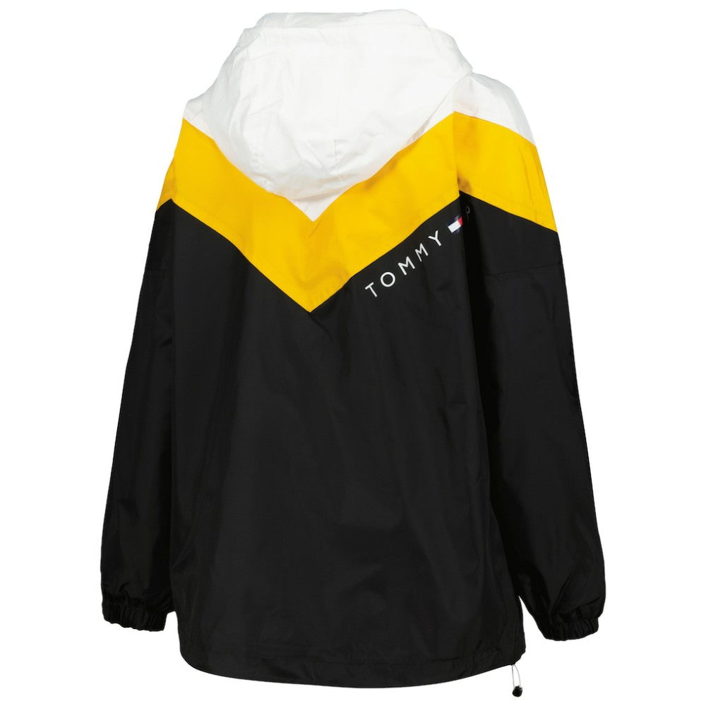 Pittsburgh Penguins Tommy Hilfiger Women's Staci Half-Zip Windbreaker Jacket - Black/Gold - NHL 4897625
