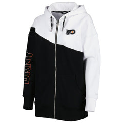 Philadelphia Flyers DKNY Sport Women's Gina Full-Zip Hoodie - Black/White - NHL 4897695