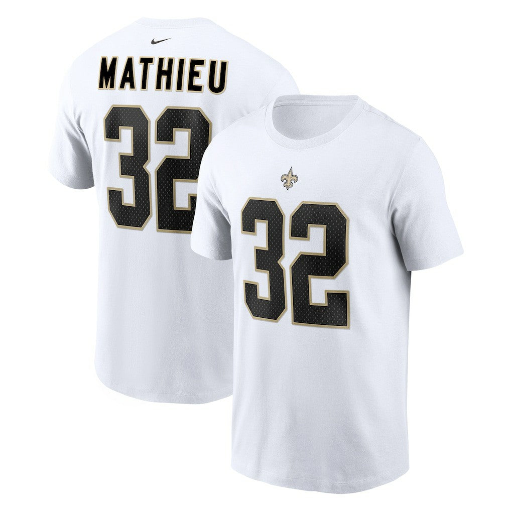 Nike Tyrann Mathieu New Orleans Saints Player Name & Number T-Shirt White