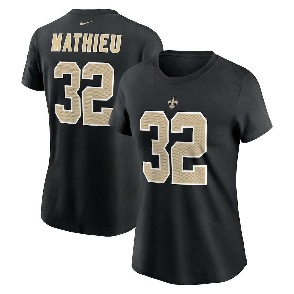 Nike Tyrann Mathieu New Orleans Saints Women's Player Name & Number T-Shirt Black