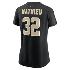 Nike Tyrann Mathieu New Orleans Saints Women's Player Name & Number T-Shirt Black