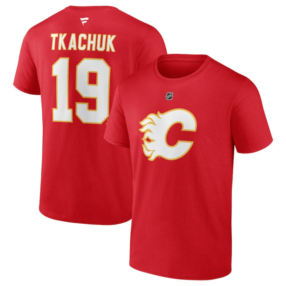 Matthew Tkachuk Calgary Flames Fanatics Authentic Stack Name & Number T-Shirt - Red - NHL 4898887