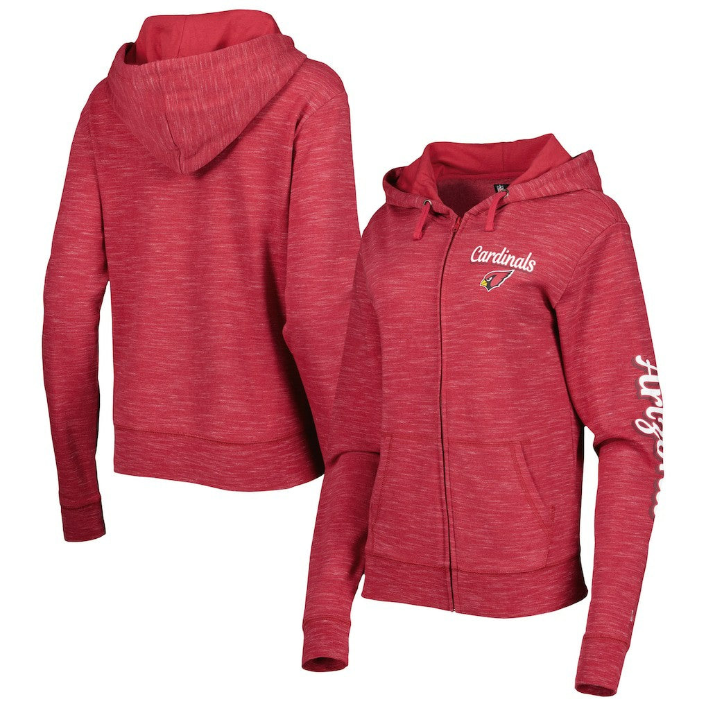 Arizona Cardinals New Era Women's Reverse Full-Zip Hoodie Cardinal