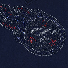 Tennessee Titans Cuce Women's Deep V-Neck Pullover Sweatshirt Navy