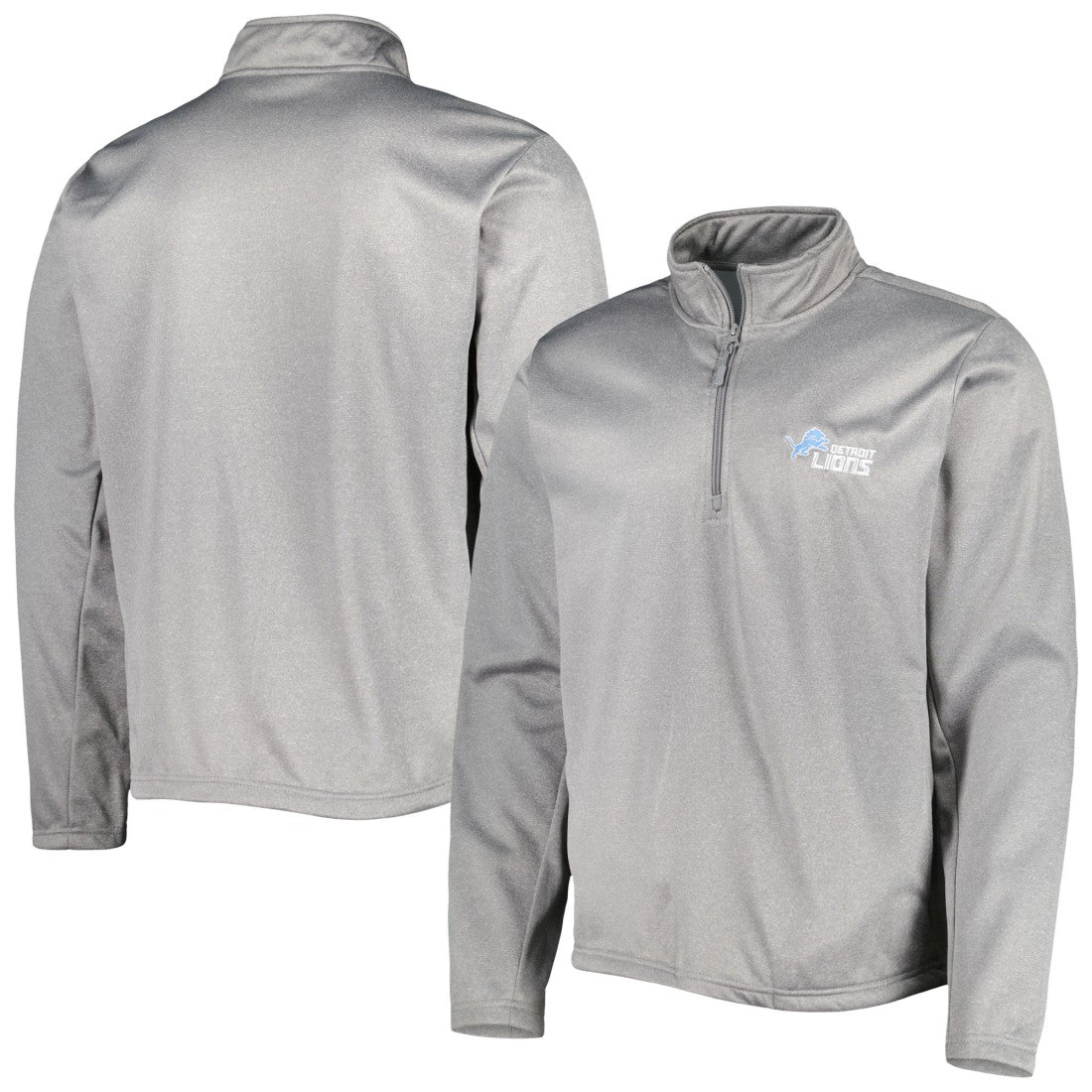 Detroit Lions Dunbrooke All-Star Tech Quarter-Zip Top Heather Gray