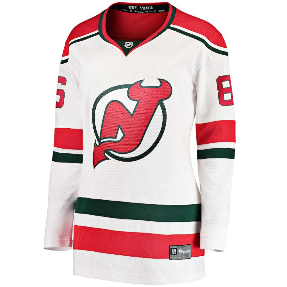 Jack Hughes New Jersey Devils Fanatics Women's Alternate Breakaway Jersey - White - NHL 4900873
