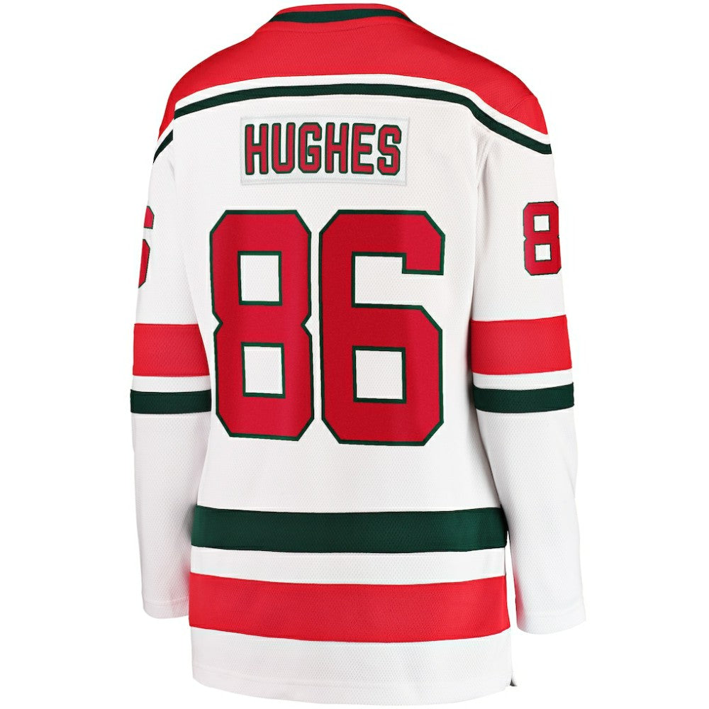 Jack Hughes New Jersey Devils Fanatics Women's Alternate Breakaway Jersey - White - NHL 4900873