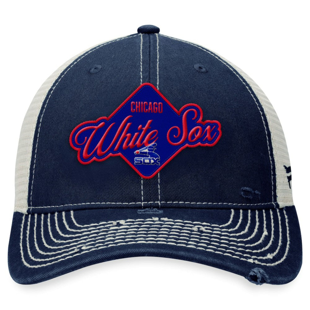 Chicago White Sox Fanatics Heritage Trucker Snapback Hat - Navy - Fanatics Discount