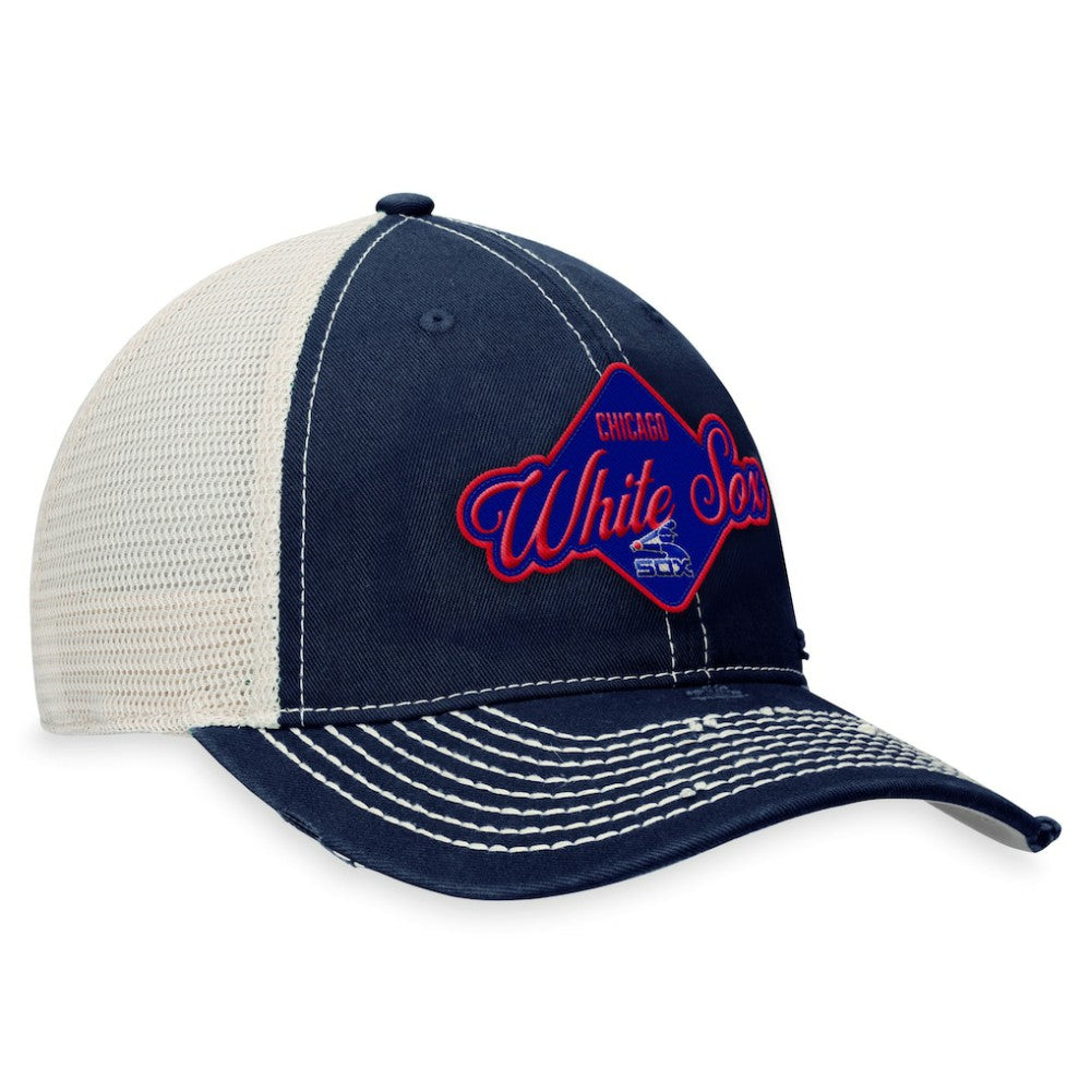 Chicago White Sox Fanatics Heritage Trucker Snapback Hat - Navy - Fanatics Discount