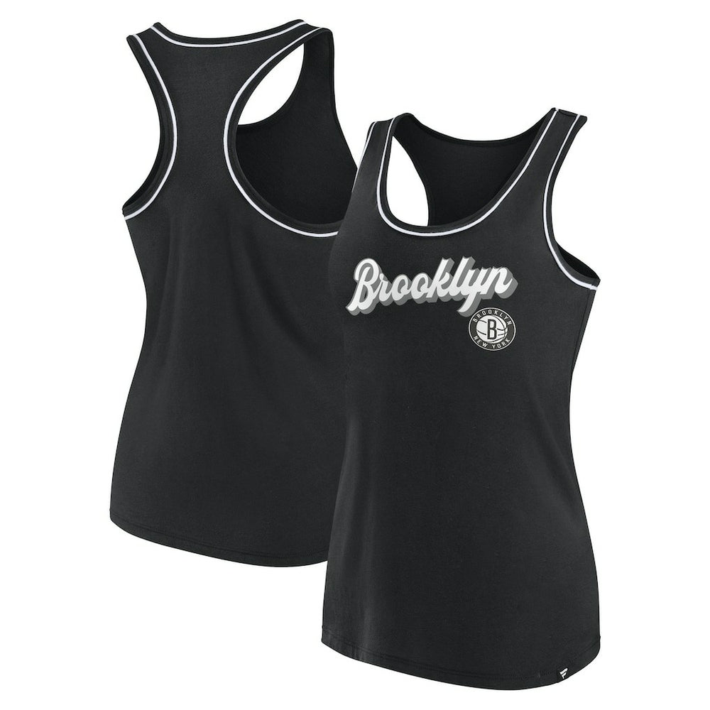 Brooklyn Nets Women's Wordmark Logo Racerback Tank Top Black | Fanatics online