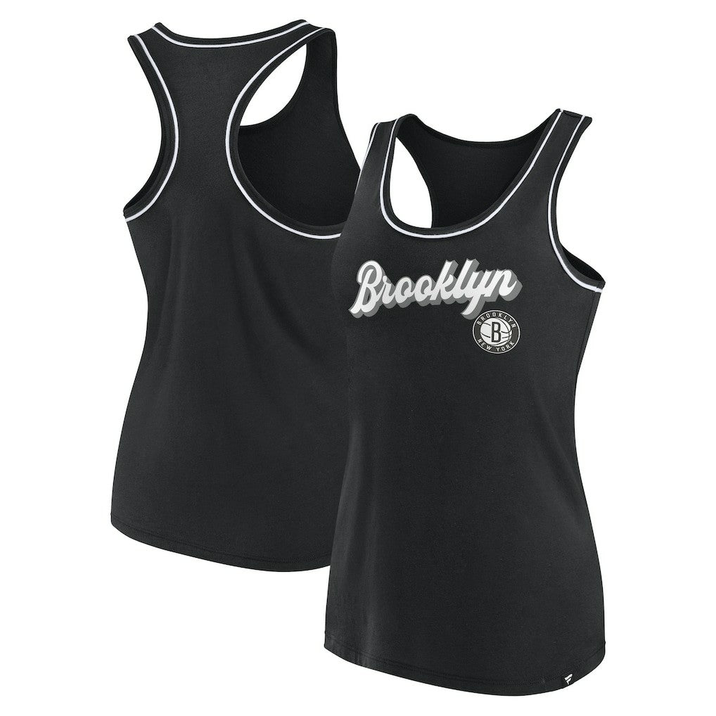 Brooklyn Nets Women's Wordmark Logo Racerback Tank Top Black | Fanatics online