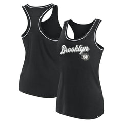 Brooklyn Nets Women's Wordmark Logo Racerback Tank Top Black | Fanatics online