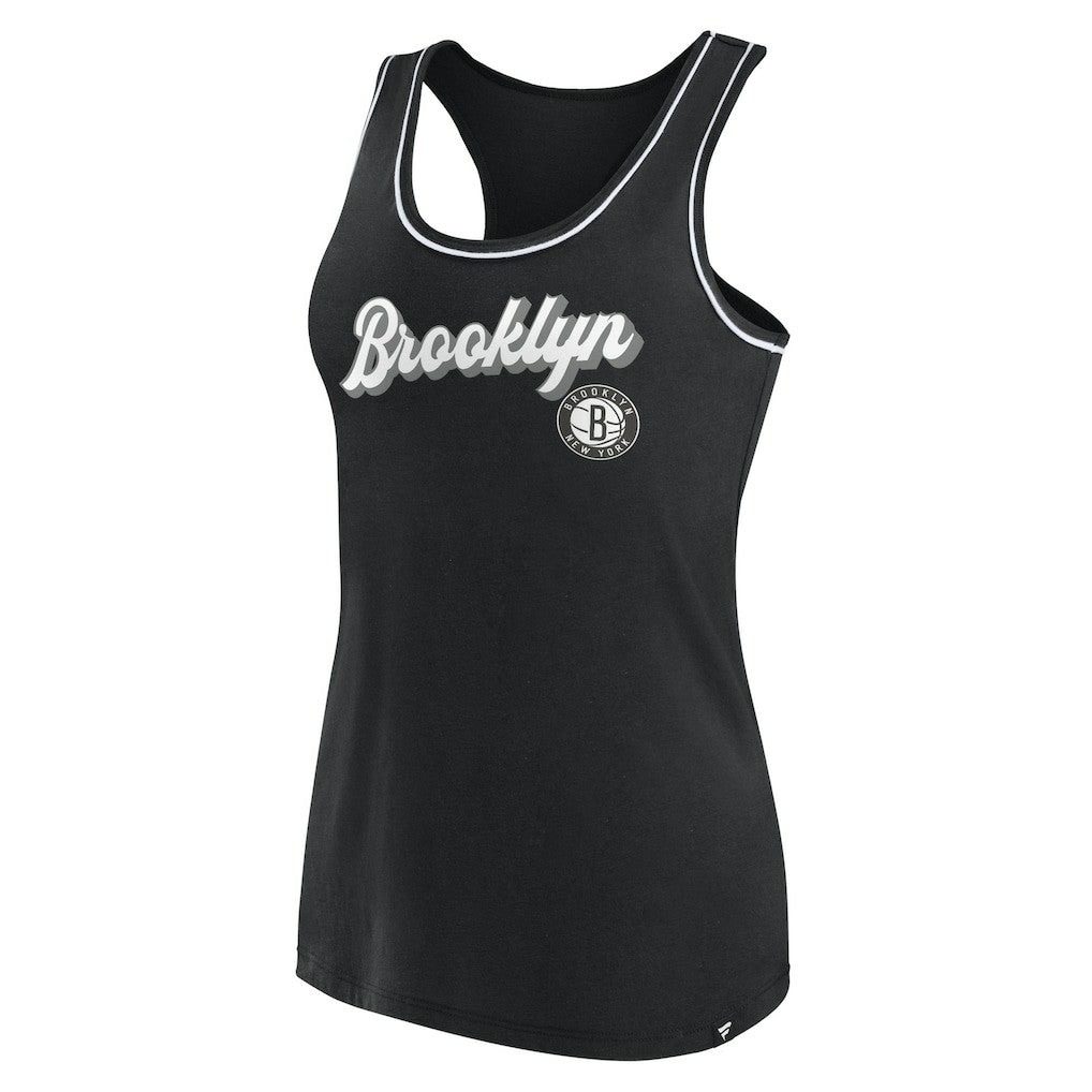 Brooklyn Nets Women's Wordmark Logo Racerback Tank Top Black | Fanatics online