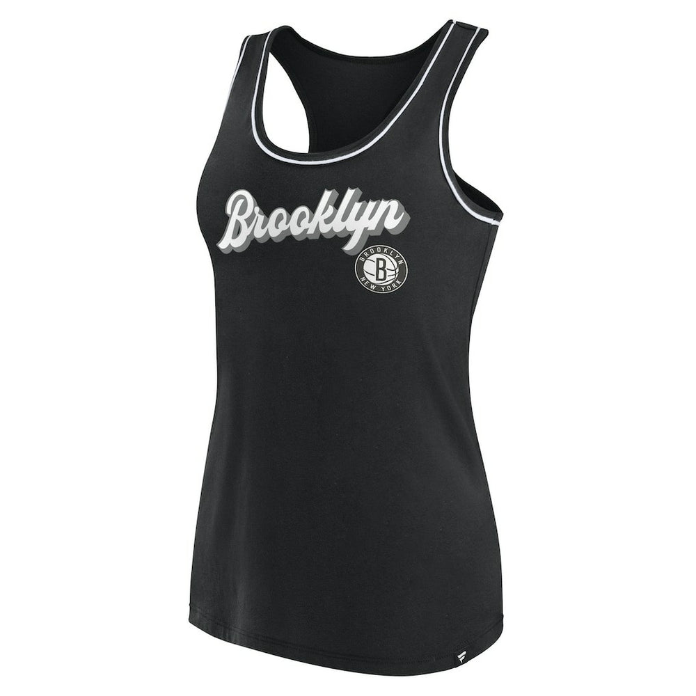 Brooklyn Nets Women's Wordmark Logo Racerback Tank Top Black | Fanatics online