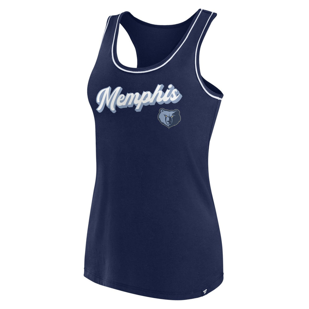 Memphis Grizzlies Women's Wordmark Logo Racerback Tank Top Navy | Fanatics outlet