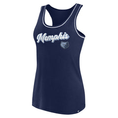 Memphis Grizzlies Women's Wordmark Logo Racerback Tank Top Navy | Fanatics outlet