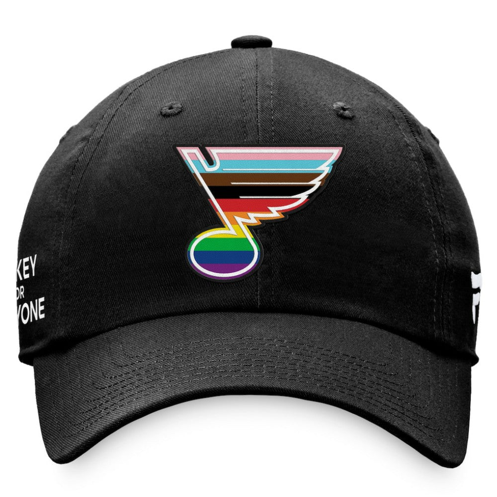 St. Louis Blues Fanatics Team Logo Pride Adjustable Hat - Black - NHL 4905360