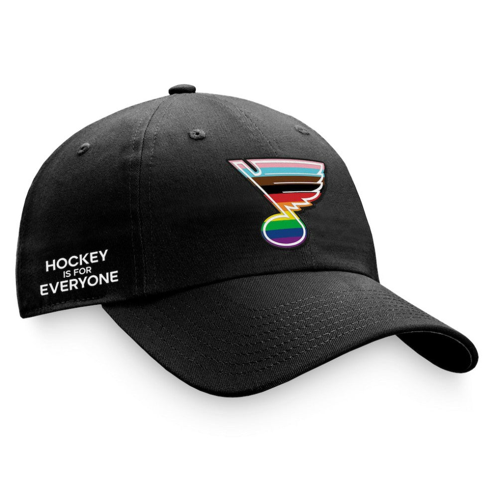 St. Louis Blues Fanatics Team Logo Pride Adjustable Hat - Black - NHL 4905360