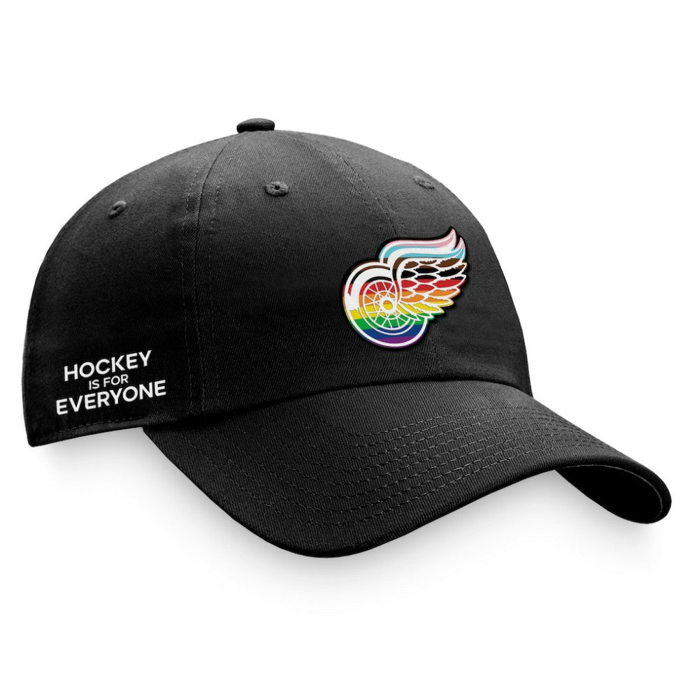Detroit Red Wings Fanatics Team Logo Pride Adjustable Hat - Black - NHL 4905365