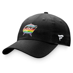 Columbus Blue Jackets Fanatics Team Logo Pride Adjustable Hat - Black - NHL 4905370
