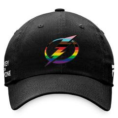 Tampa Bay Lightning Fanatics Team Logo Pride Adjustable Hat - Black - NHL 4905375