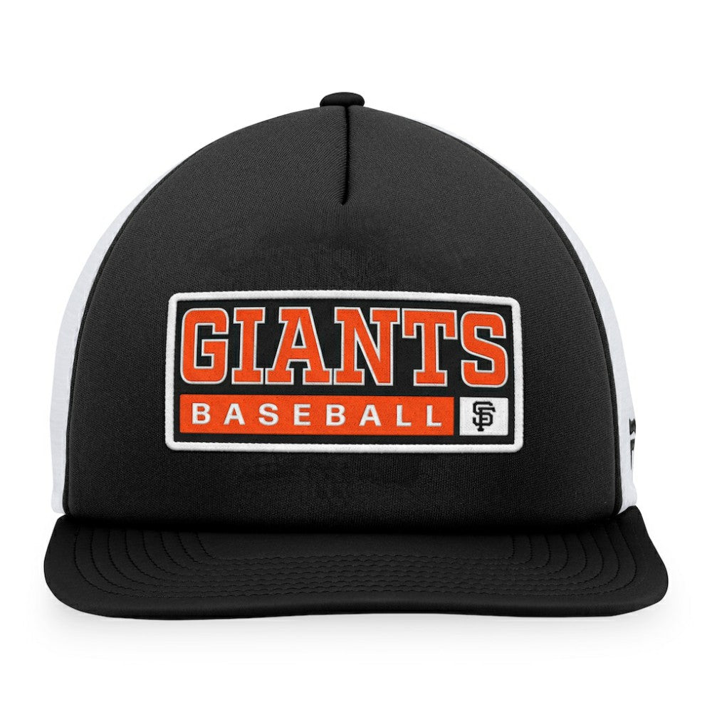San Francisco Giants Majestic Foam Trucker Snapback Hat - Black/White - MLB on Sale