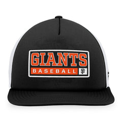 San Francisco Giants Majestic Foam Trucker Snapback Hat - Black/White - MLB on Sale