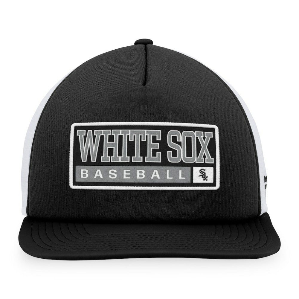 Chicago White Sox Majestic Foam Trucker Snapback Hat - Black/White - MLB Sale