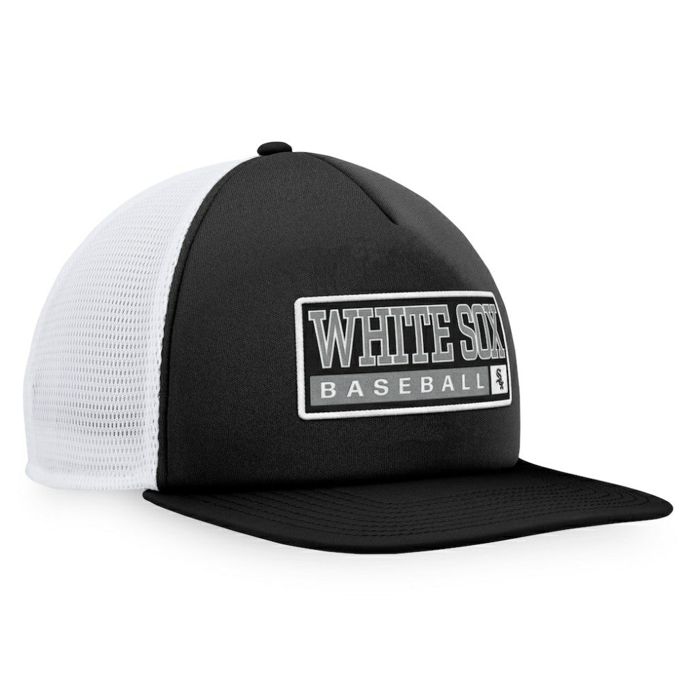 Chicago White Sox Majestic Foam Trucker Snapback Hat - Black/White - MLB Sale