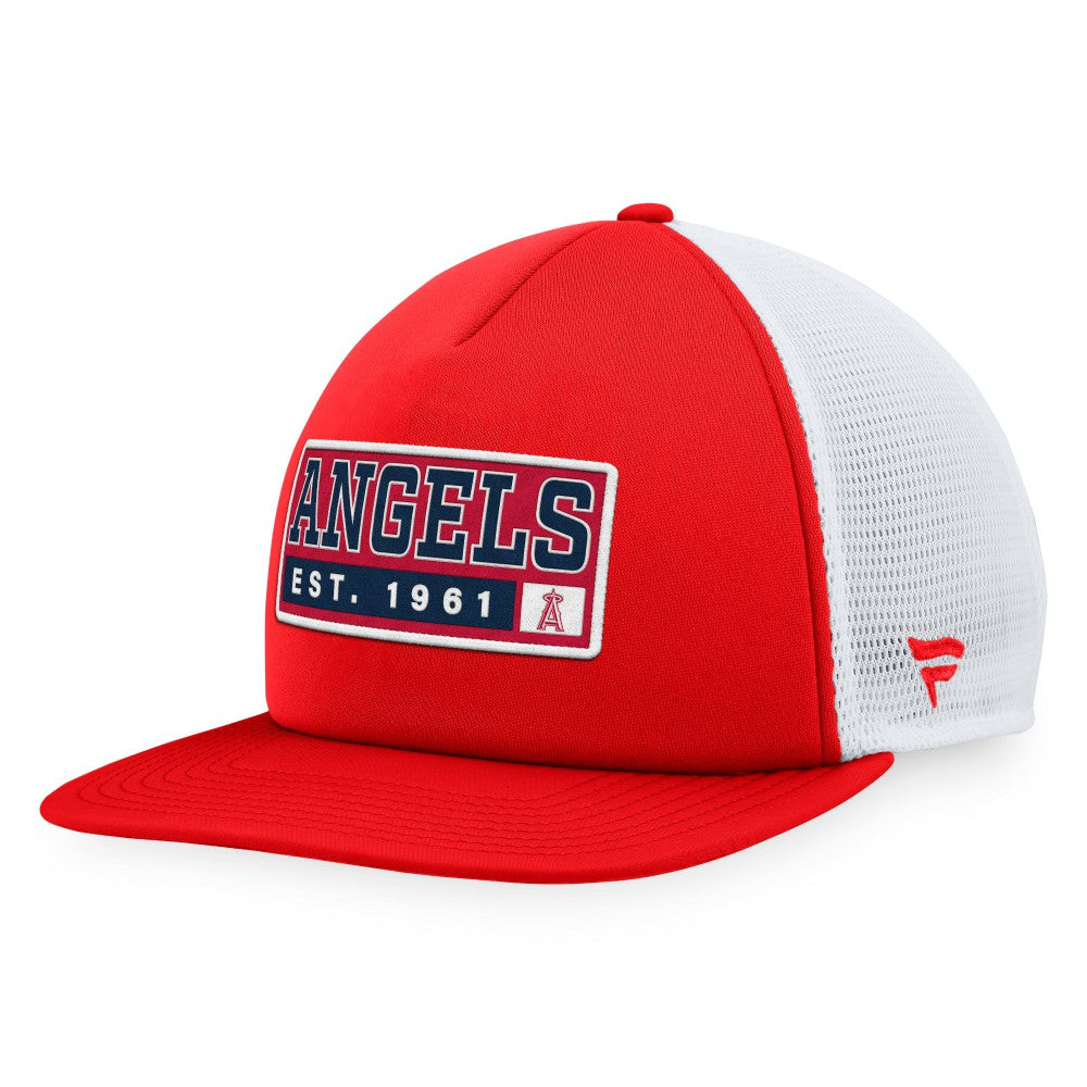 Los Angeles Angels Majestic Foam Trucker Snapback Hat - Red/White - MLB Online