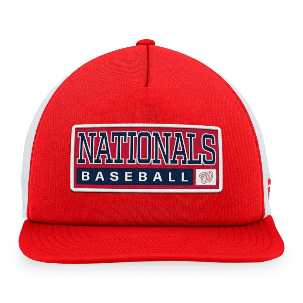 Washington Nationals Majestic Foam Trucker Snapback Hat - Red/White - MLB Sale