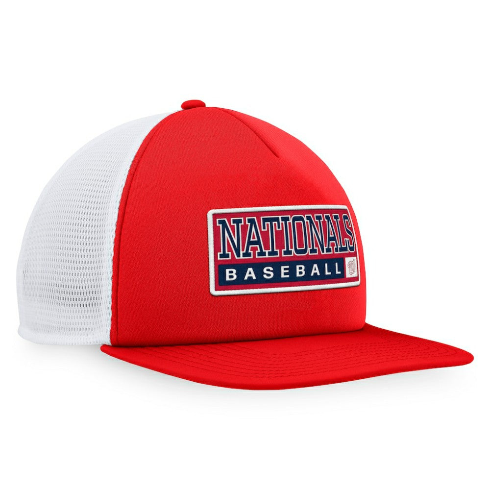 Washington Nationals Majestic Foam Trucker Snapback Hat - Red/White - MLB Sale